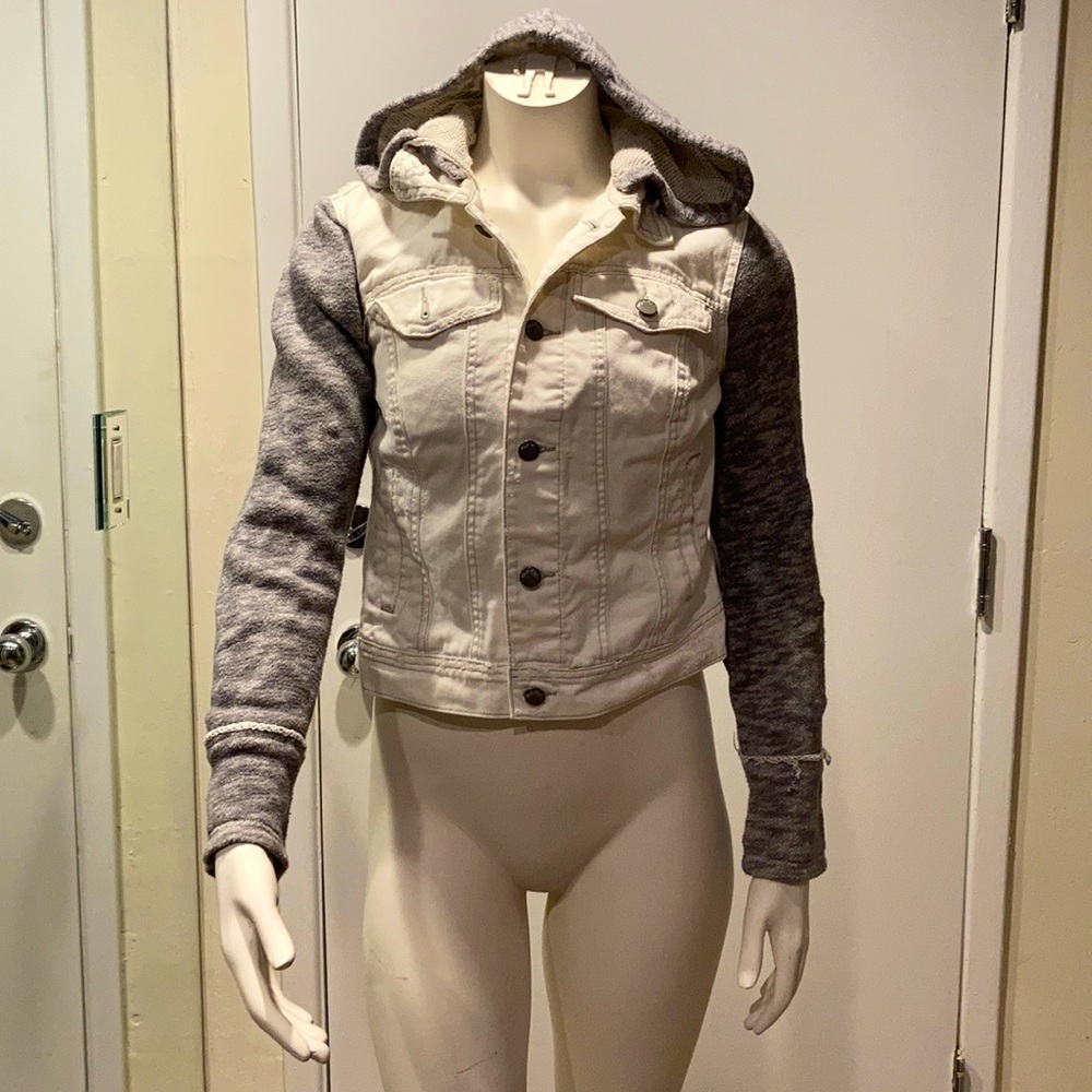 Free people white jean jacket